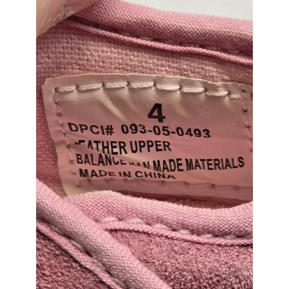 Baby Smart Toddler Girls Pink Suede Mary Jane Sneakers Shoes Size 4 Athletic Y2K